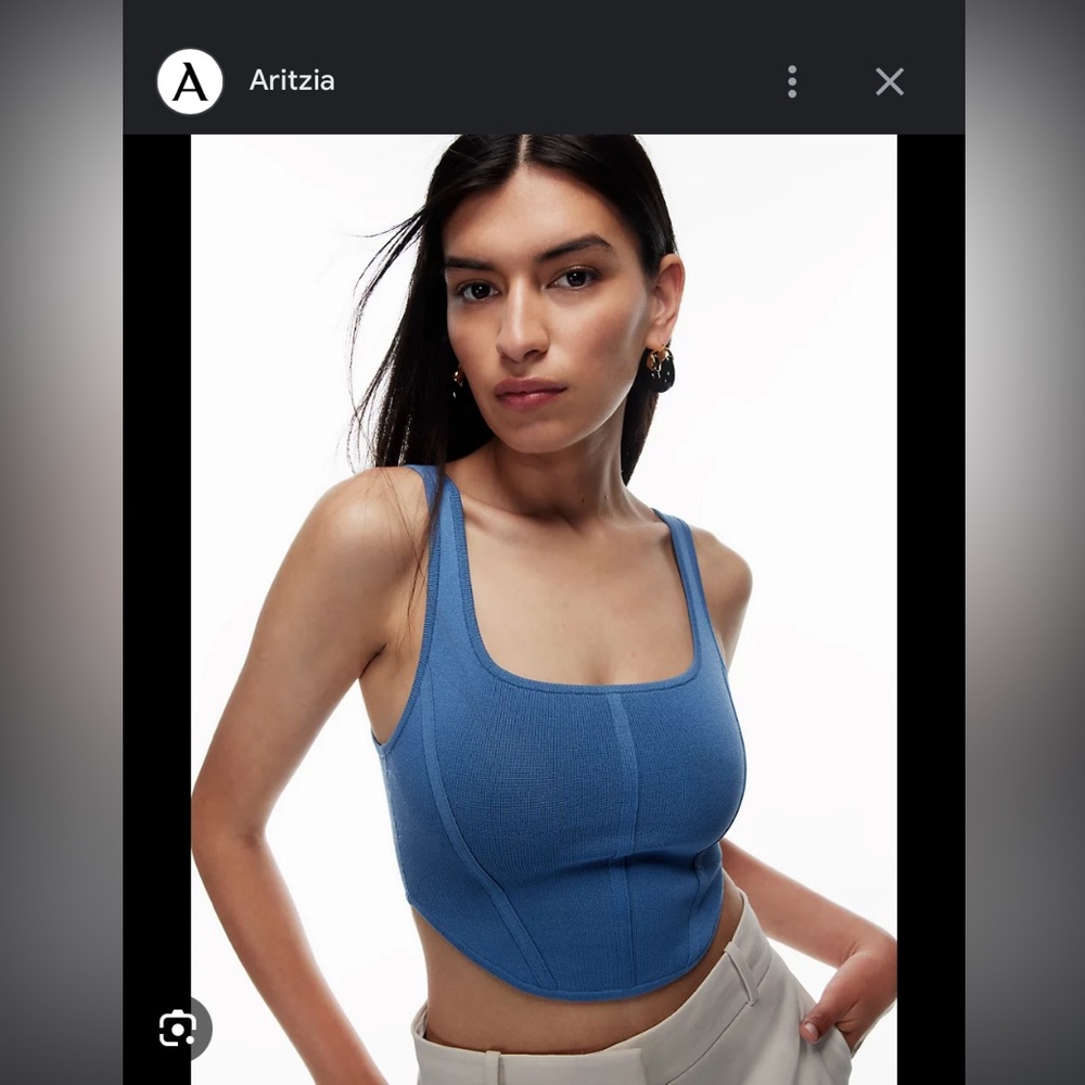 Aritzia Sculpt knit bustier tank